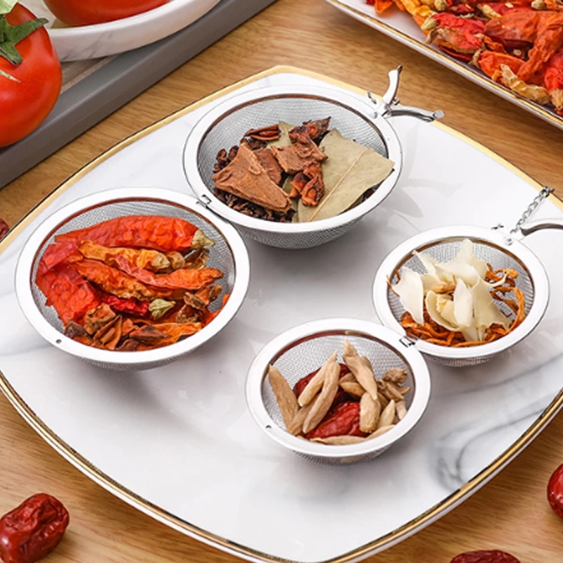 Dụng Cụ Pha Trà Bằng Thép Không Gỉ Dụng Cụ Lọc Bóng Trà Gia Vị Khóa Hình Cầu Dụng Cụ Lọc Lưới Phụ Kiện Nhà Bếp