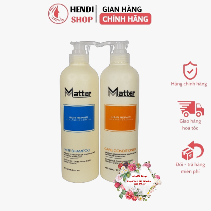 Cặp Dầu Gôi Siêu Phục Hồi Tóc, Kích Thích Mọc Tóc MATTER Cao Cấp 800ML