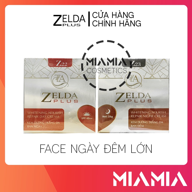 Kem face zelda plus ngày đêm chính hãng - combo dưỡng trắng da giảm thâm nám