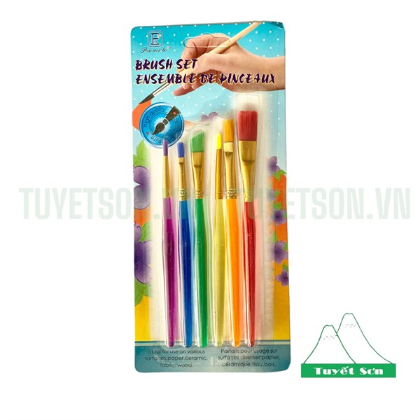 Bộ cọ vẽ 6 cây pwb-b06