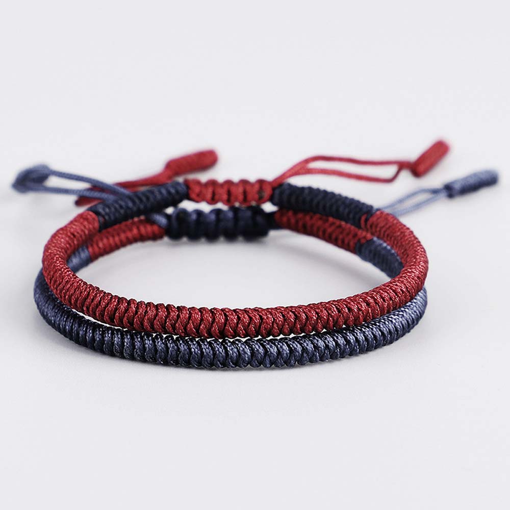 Buddhist%20Lucky%20Charm%20Tibetan%20For%20%20Handmade%20Knots%20Crimson%20Navy%20Rope%20Christmas%20Gift%20Thread%20Bracelet%20-%20Image%203
