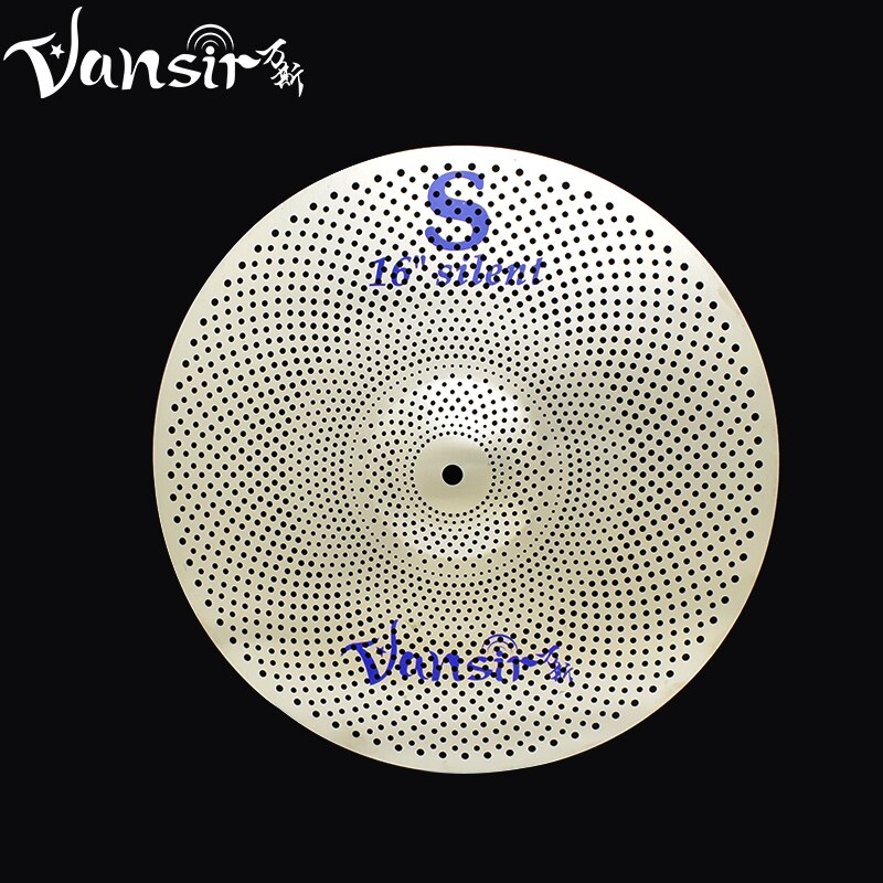 Special Offers Vansir Cymbal Low Volume Cymbals 16 China Silver/Blue//Rainbow/Red/Black Silent Mute Cymbal For Practice
