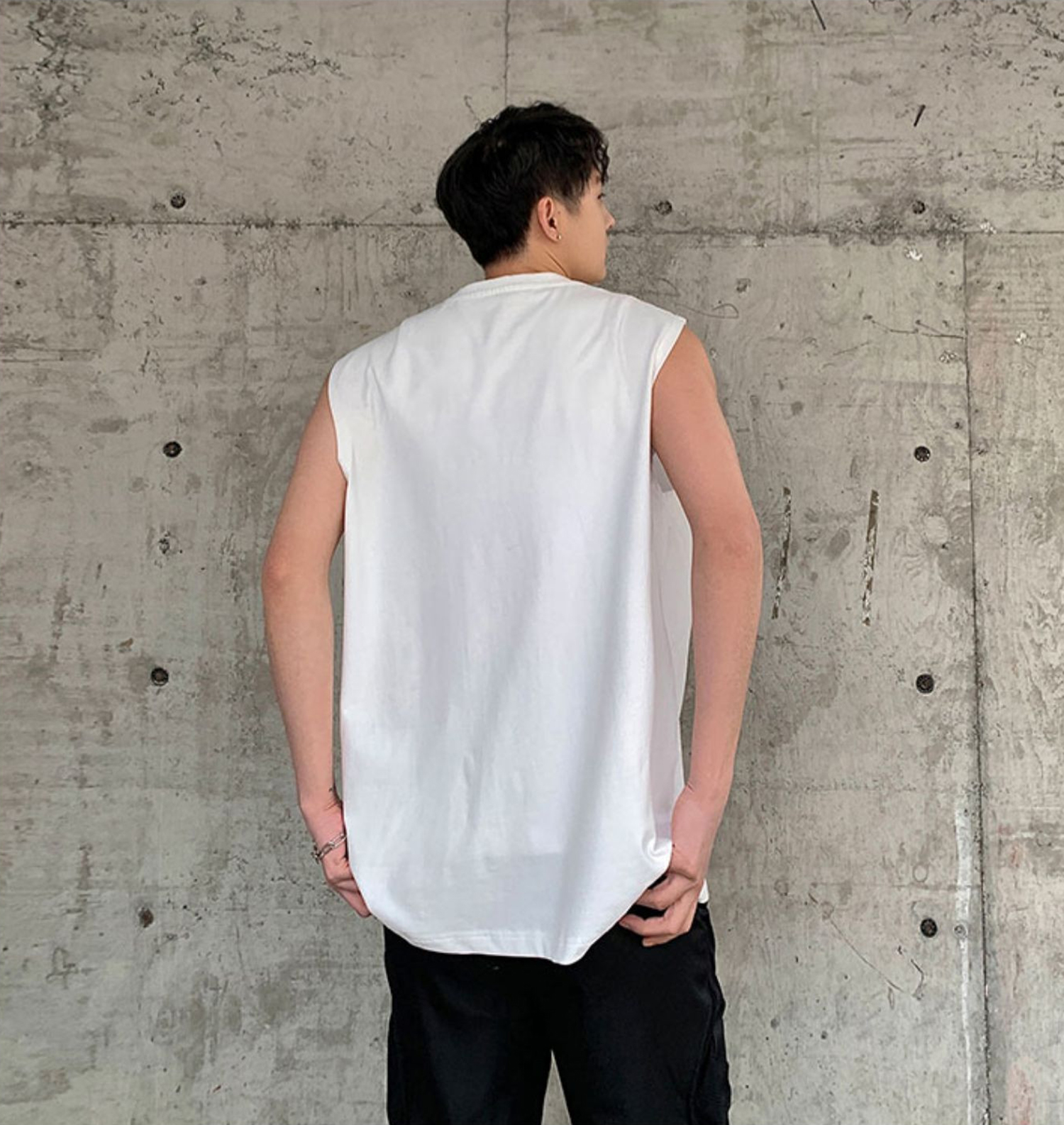 Áo ba lỗ nam cổ tròn basic