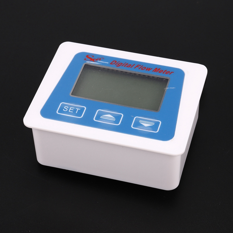 Digital Lcd Display Water Flow Sensor Meter Flowmeter Rotameter Temperature Time Record With G1/2 Flow Sensor