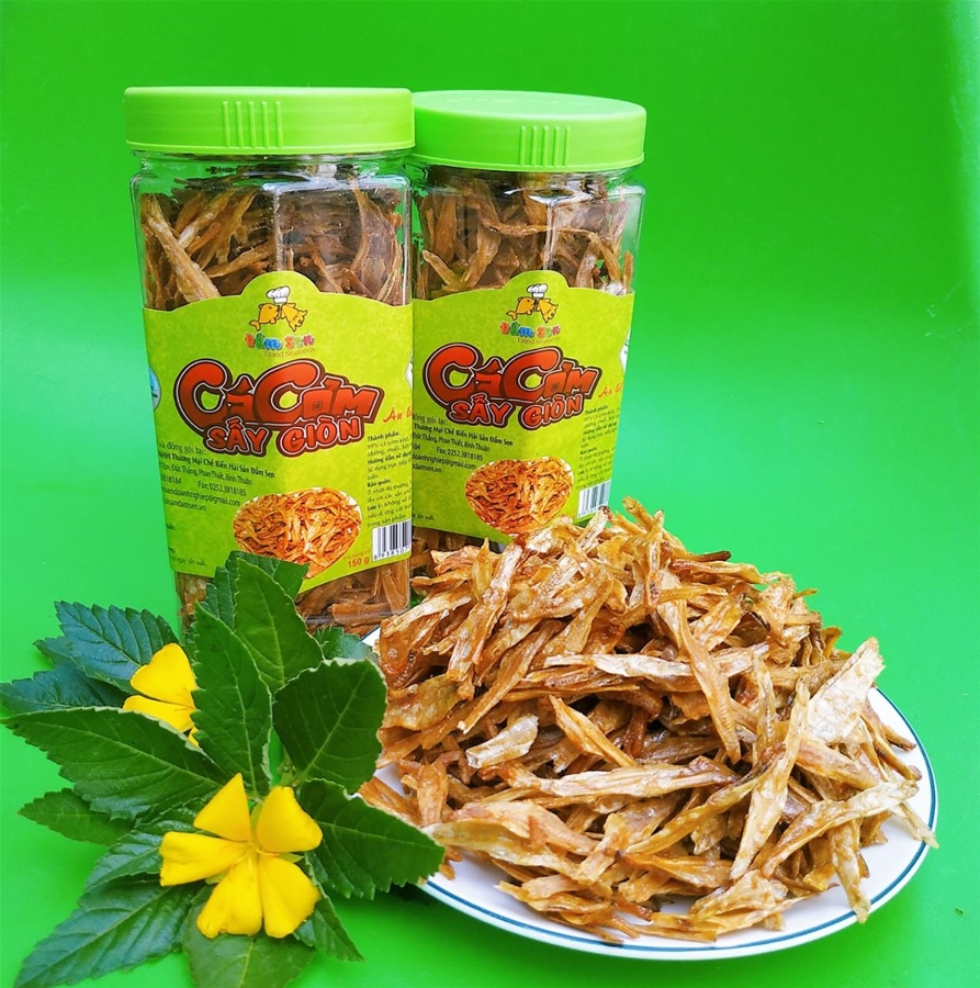 CÁ CƠM SẤY GIÒN ĐẦM SEN - 150gr