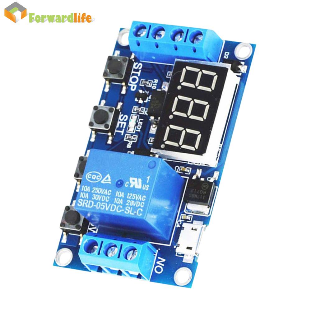 1 Channel Relay Cycle Timer Module Passive Contact Trigger Delay Relay Module Anti-interference Sleeping Mode Accessories