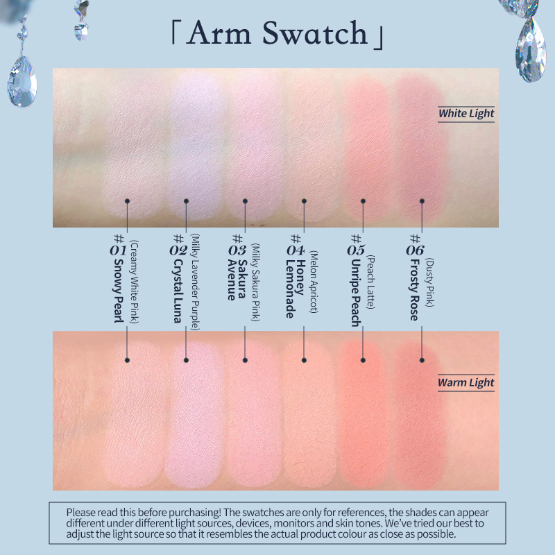 Flower Knows Unicorn Embossed Blush 6 Colors