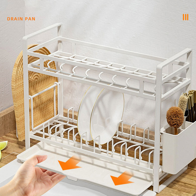 Multifunctional drain bowl rack kitchen storage rack table multi-layer storage rack plate rack