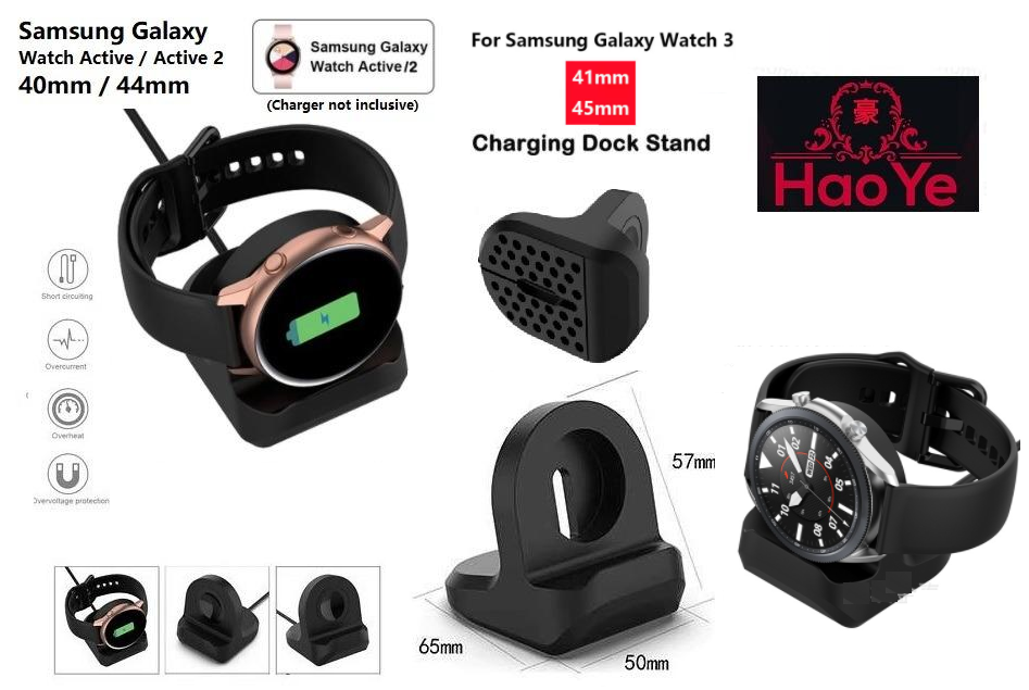 Samsung Galaxy Watch 3 4 41 45mm Active 2 40 44mm Smartwatch Smart Watch Charging Charger Conversion Dock Stand Bracket Silicone Lazada Singapore