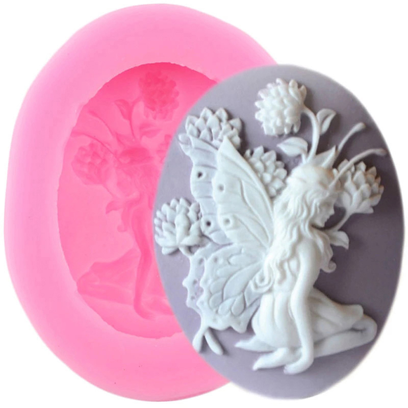 💖🎈🎈 Fairy Silicone Mold Cake Decor Tools Cookie Baking Candy Chocolate Soap Mold