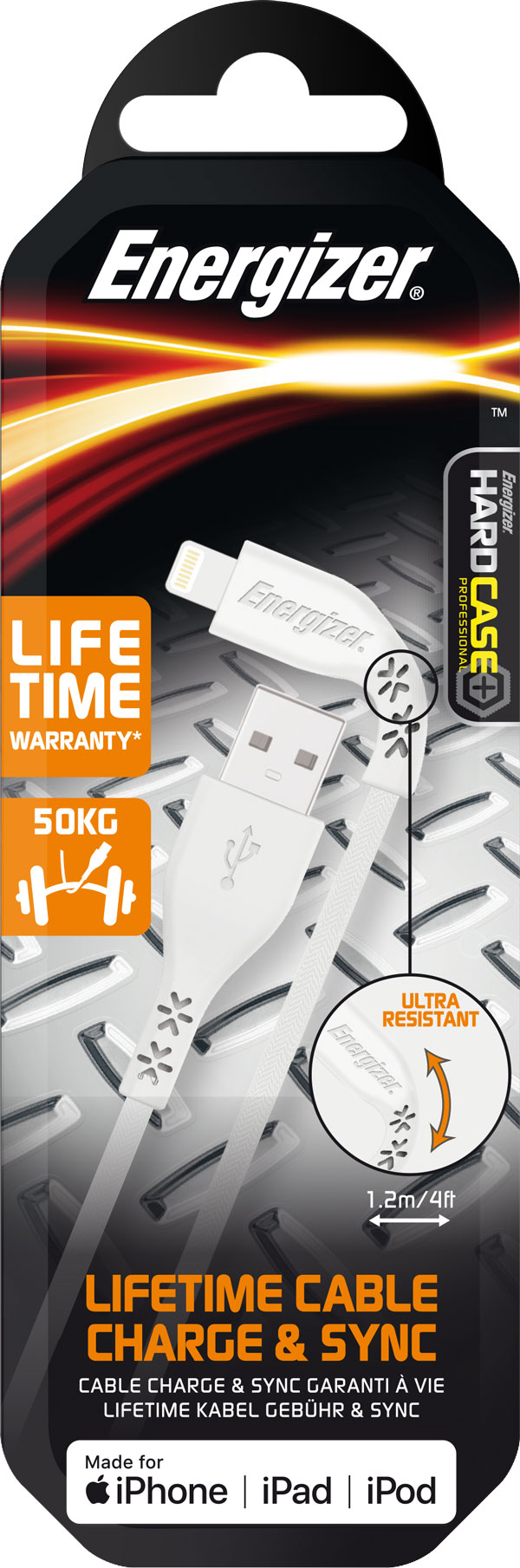 Energizer Lightning Cable Charge Sync for iPhone iPad iPod