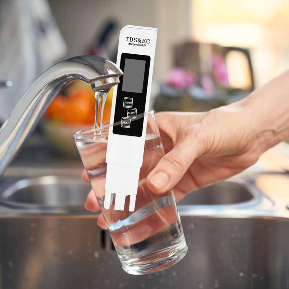 3 in 1 TDS EC Meter Digital LCD Display Water Testing Pen Purity Filter