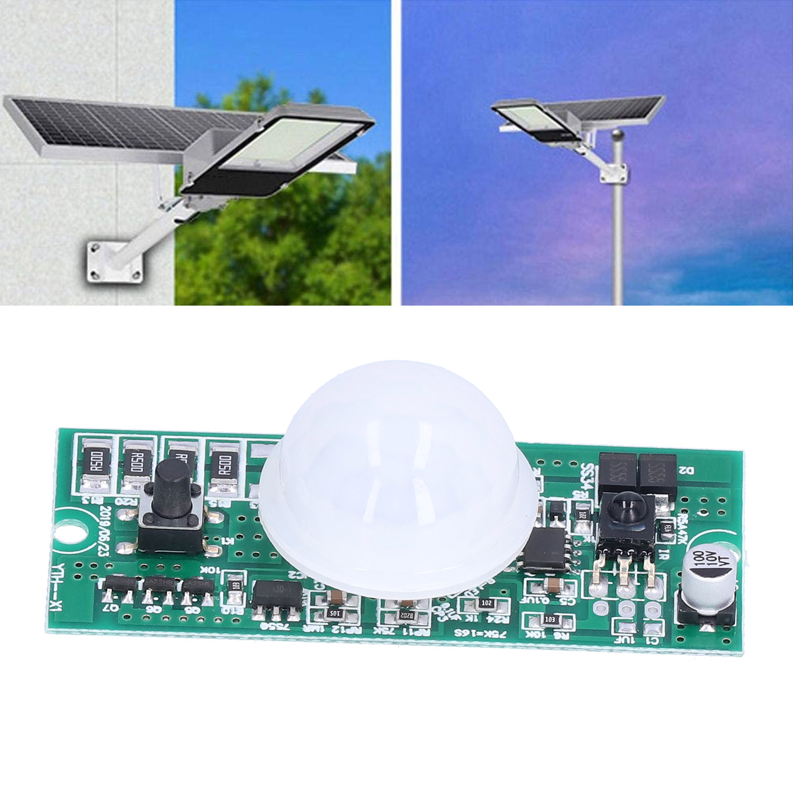 Controller Module Solar Circuit Board Stable Human Body Induction with Remote Control for Garden for Street Light