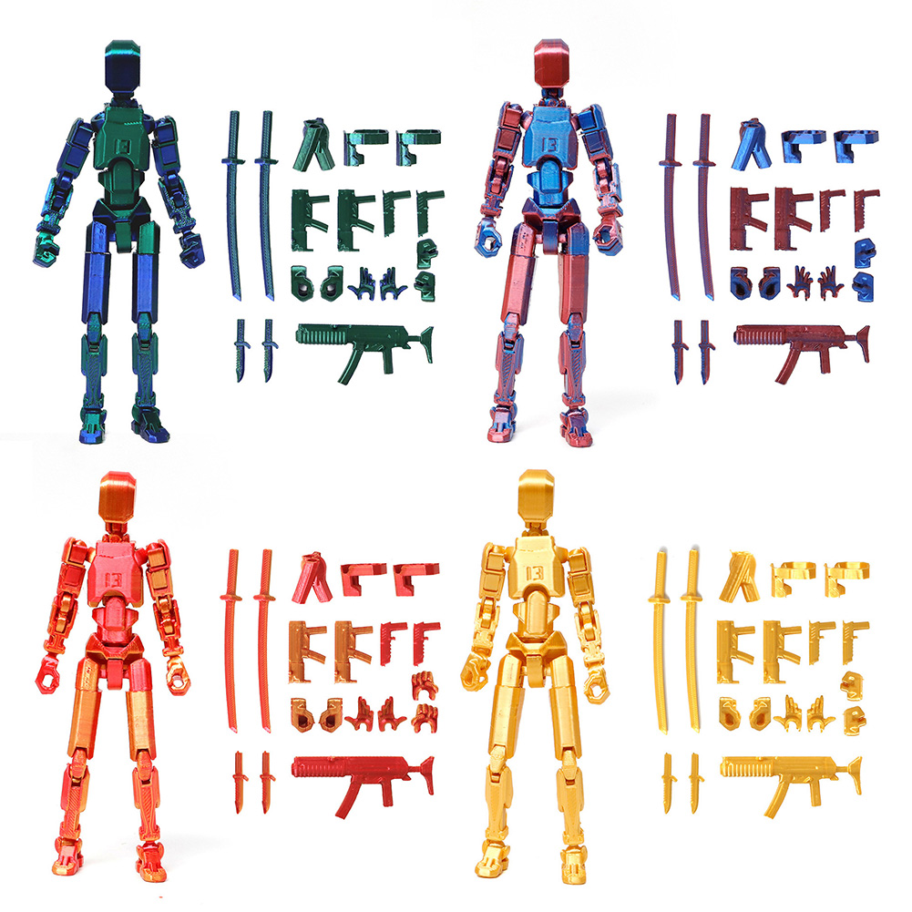 【Great Selection】 Multi-Jointed Movable Shapeshift Robot Titan 13 Action Figures 3D Printed Mannequin Toys Kids Adults Children Game.