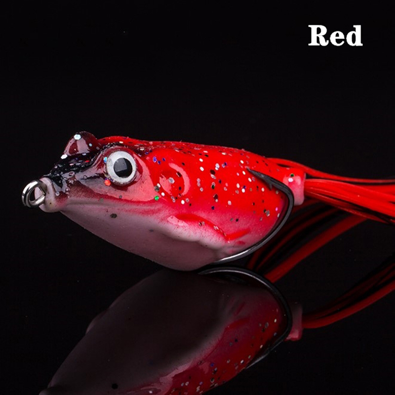 【RAI】 Frog Soft Fishing Lure Double Hooks Artificial Bait Frog Tool