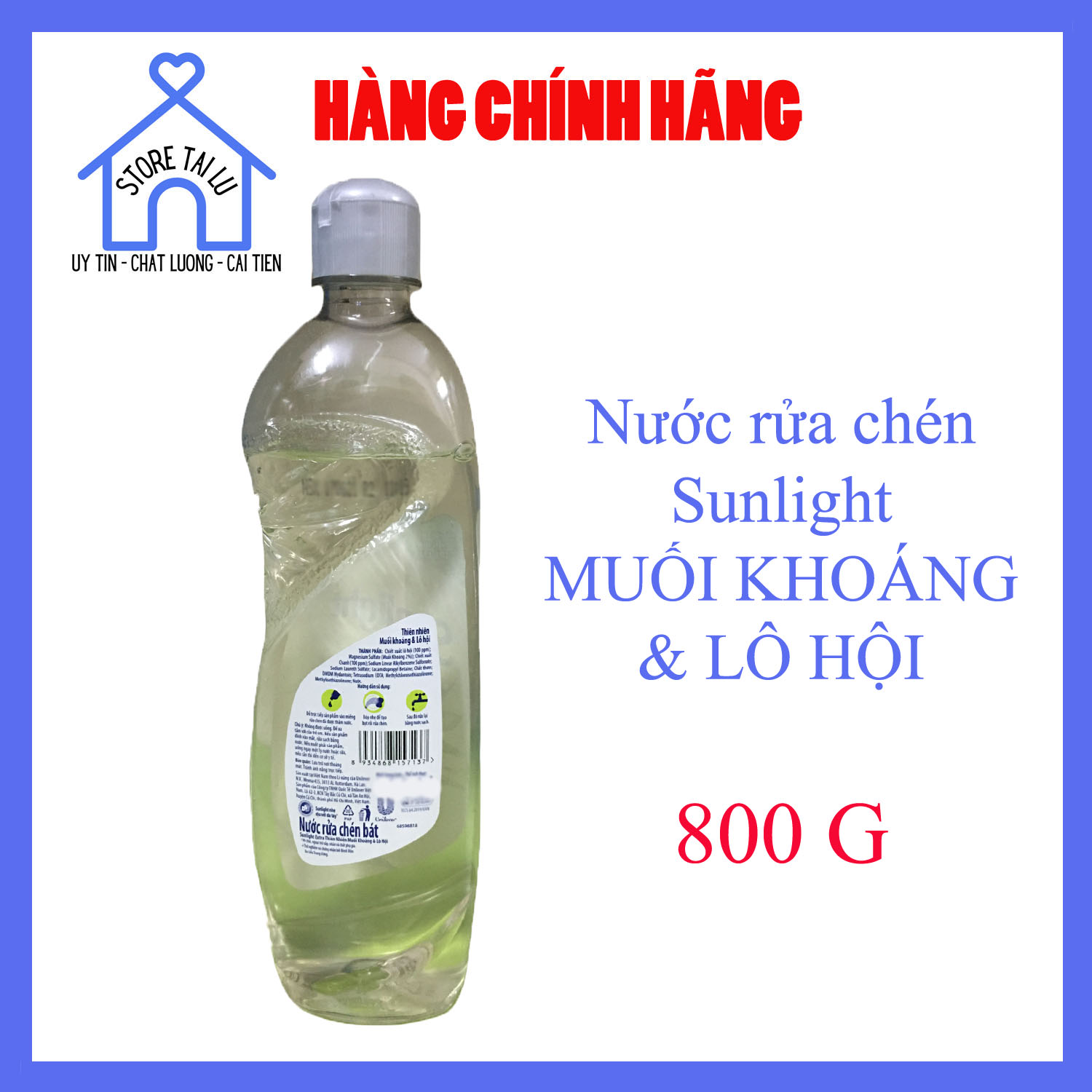 Nước rửa chén Sunlight 800g (Nhiều loại) | STORE TÀI LƯ