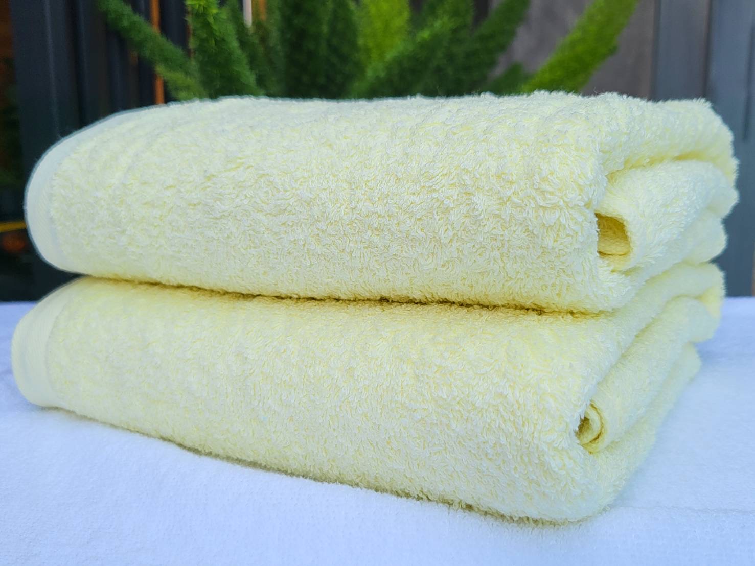 ผ้าเช็ดตัวสีเข้ม TTowel 27*54นิ้ว variation3 Poloเหลือง Puket Stores