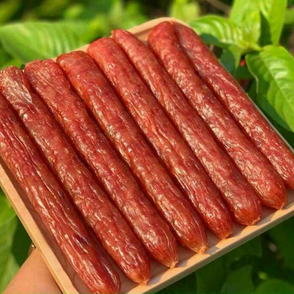 Lạp xưởng tươi 1kg , hương vị gia truyền ,lượng thịt nạc nhiều ,ít béo đặc sản Cai Lậy , món ngon đậm vị Miền tây Việt Nam , Thiên Tú Store