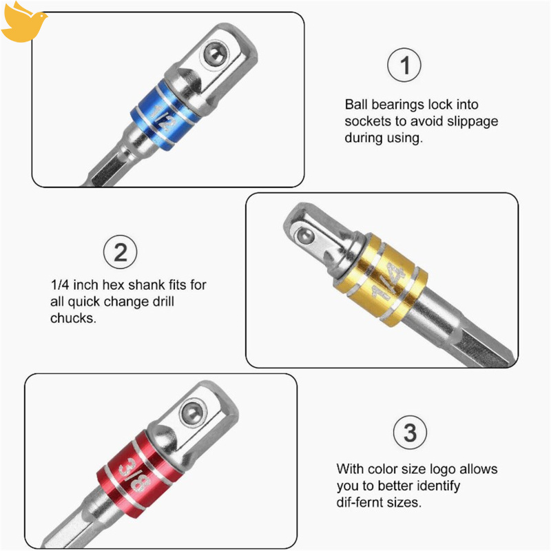 8pcs Professional Drill Bit Extension Set 105° Right Angle Drill Attachment For Electric Drills Screwdriver Chucks