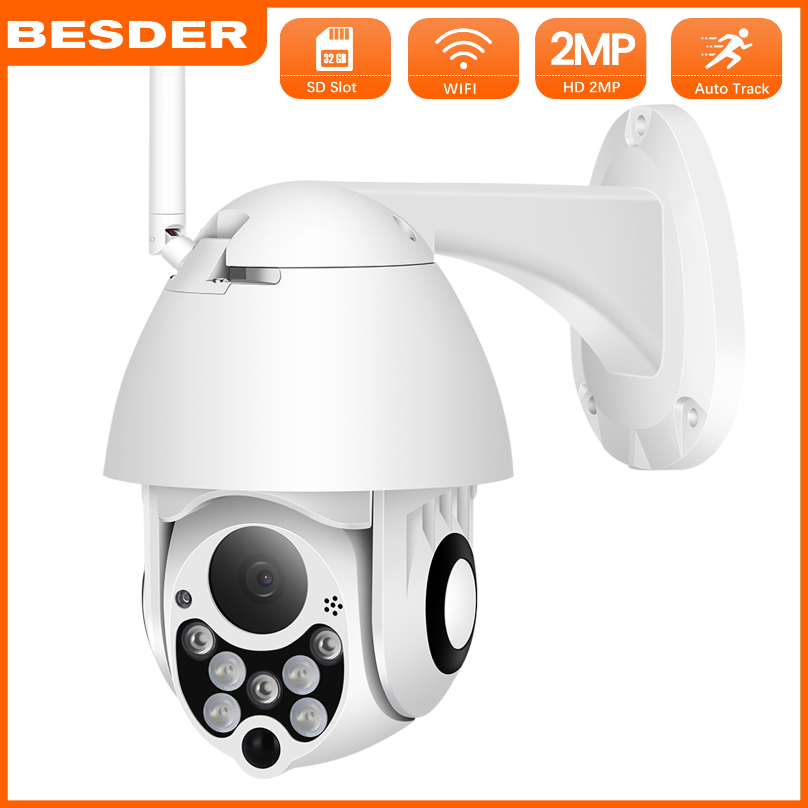 BESDER 1080P PTZ IP Camera Outdoor Speed Dome Wireless Wifi