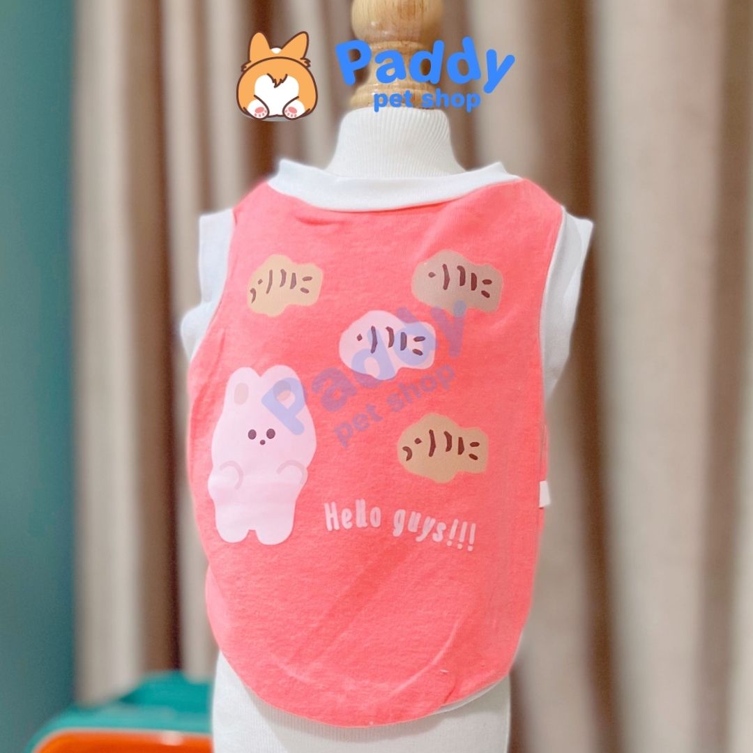 Áo Cho Chó Mèo Vải Thun 3 Lỗ Cute