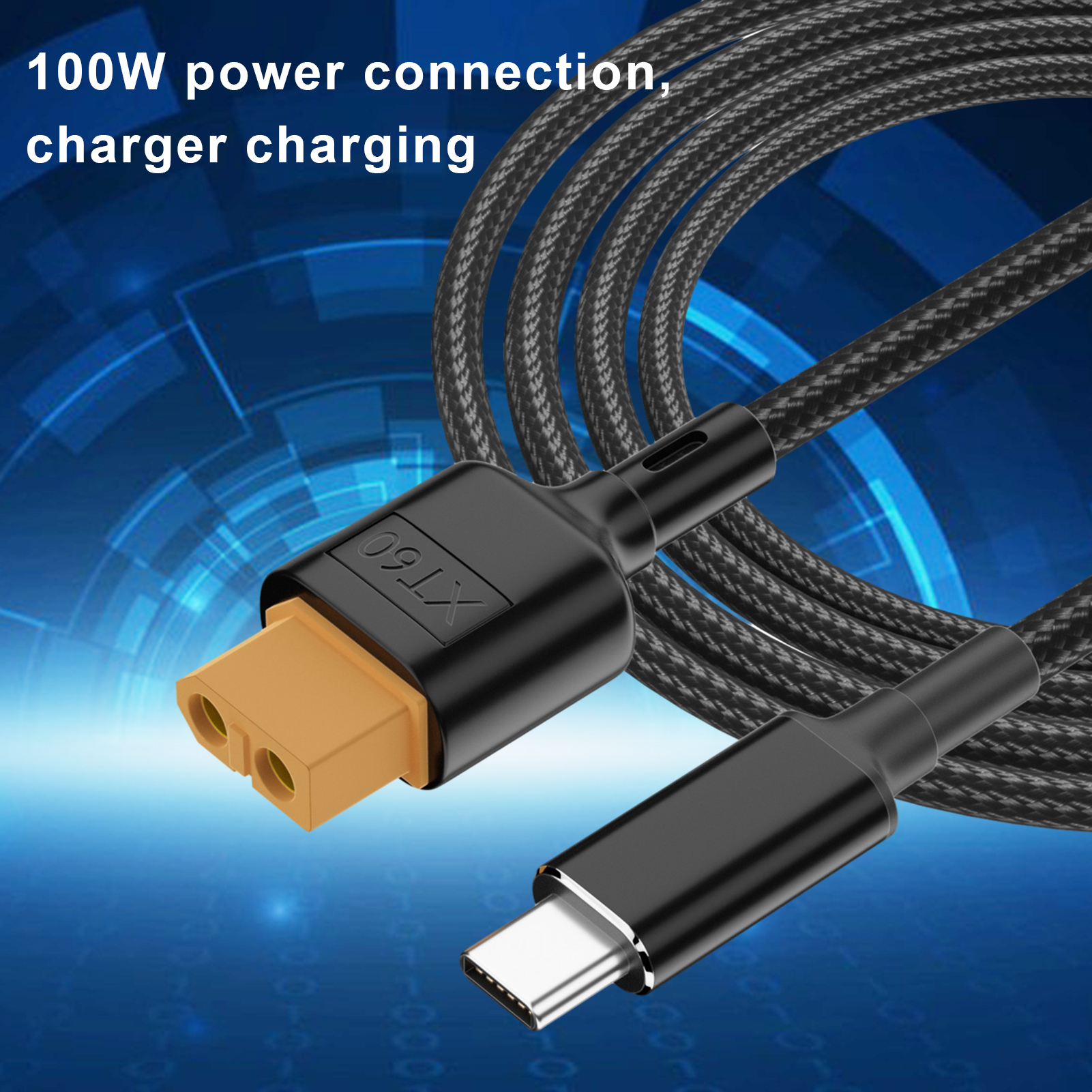 Data Cable High-speed Charging Cable Fast Charging Cable Adapter Type-c to Xt60 100w Power Charger Extension Cord