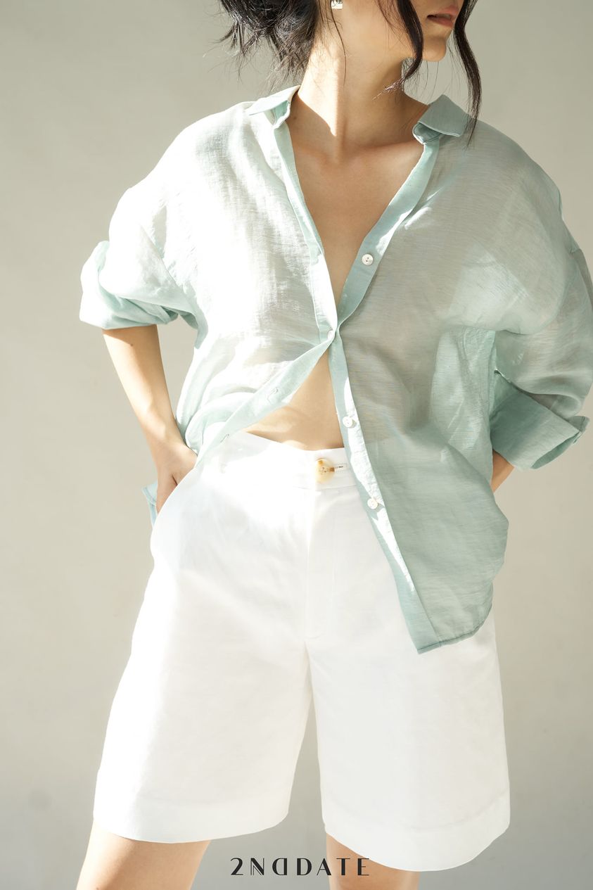 Áo sơ mi lụa xước 2ND DATE TOP036B