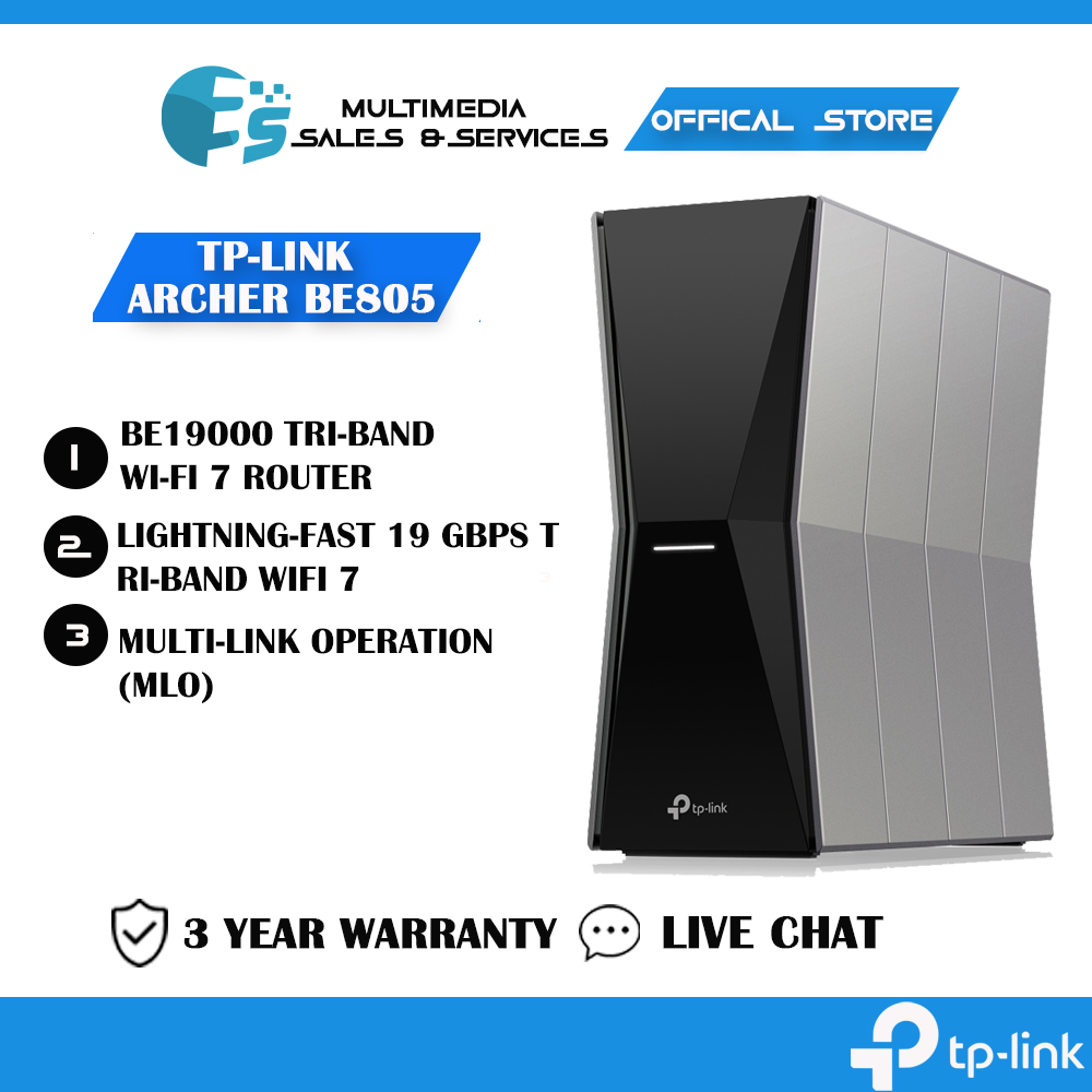 Tp-Link Archer BE805 BE19000 Tri-Band Wi-Fi 7 Router - 3
