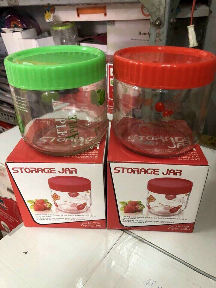Hũ thủy tinh nắp nhựa vặn 750ml