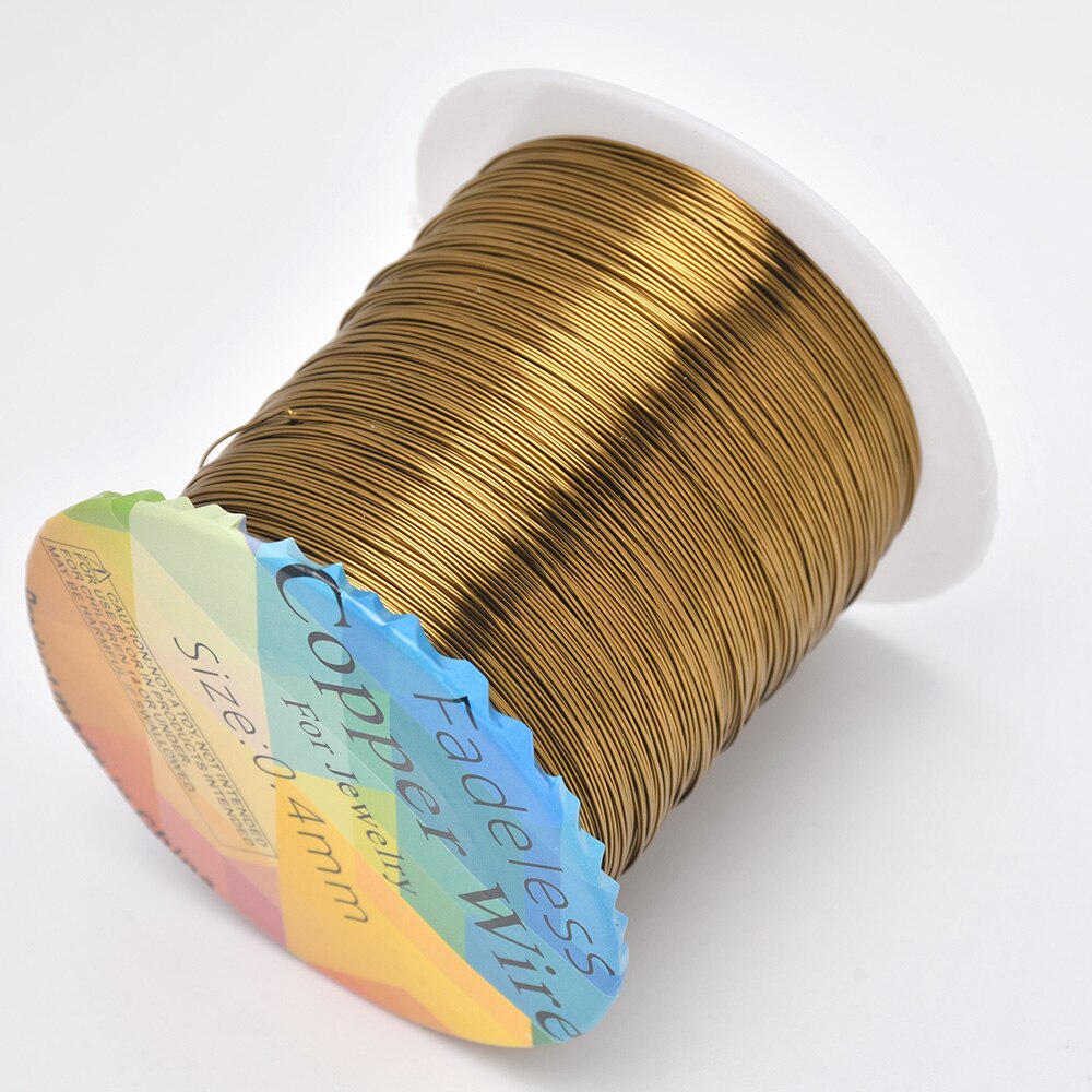 Solid Colorfast Copper Wire Tarnish-Resistant Beading Wire DIY Craft Jewelry  Making Accessories 18 to 32 Gauge ( 32Ga/1969 ft )