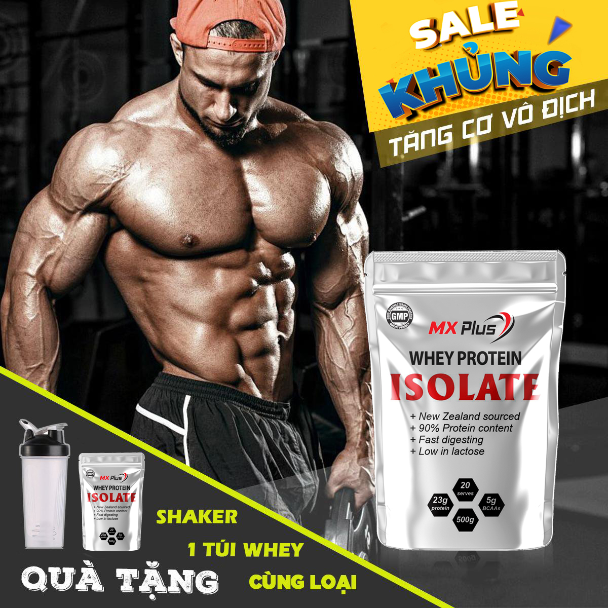 [HCM]WHEY ISOLATE PROTEIN MX Plus - Tăng Cơ Vô Địch - Sữa Tăng Cơ