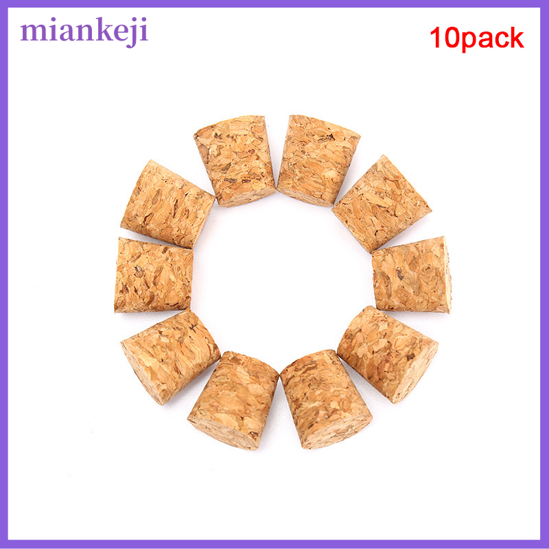 Miankeji 100pcs Tapered Natural Cork Bottle Stoppers Wine Corks Crafts 18x15x20mm