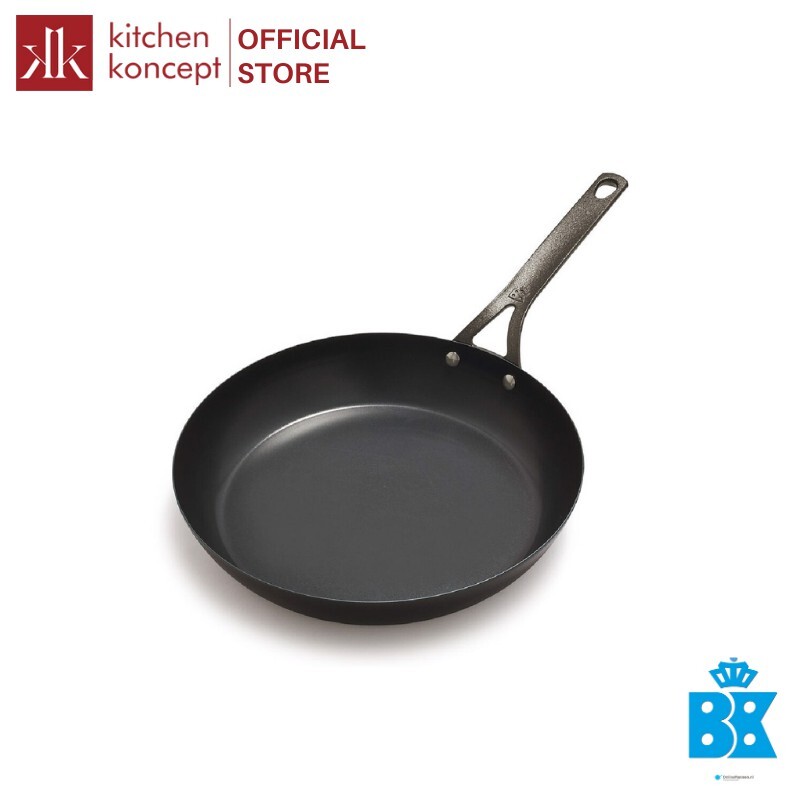 Bk- black steel open fry pan 20cm / 26cm / 28cm / 30cm