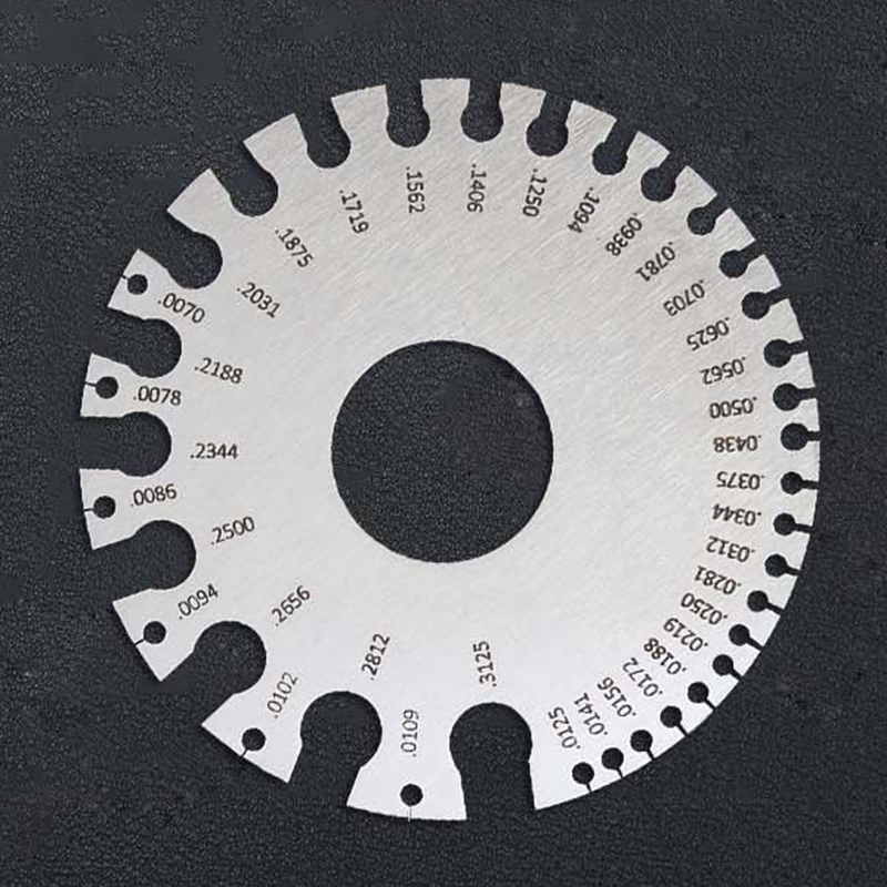 Wire Gauge Using Ruler 0-36 Round AWG SWG Wire Gauge Thickness Ruler Gauge Diameter Stainless ...