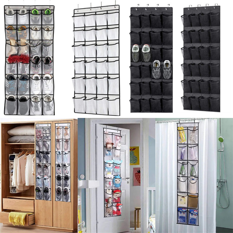12/24%20Pocket%20Shoe%20Holder%20Organiser%20Over%20The%20Door%20Hanging%20Shelf%20Rack%20Storage%20Hook%20DIANGUI%20-%20Image%202
