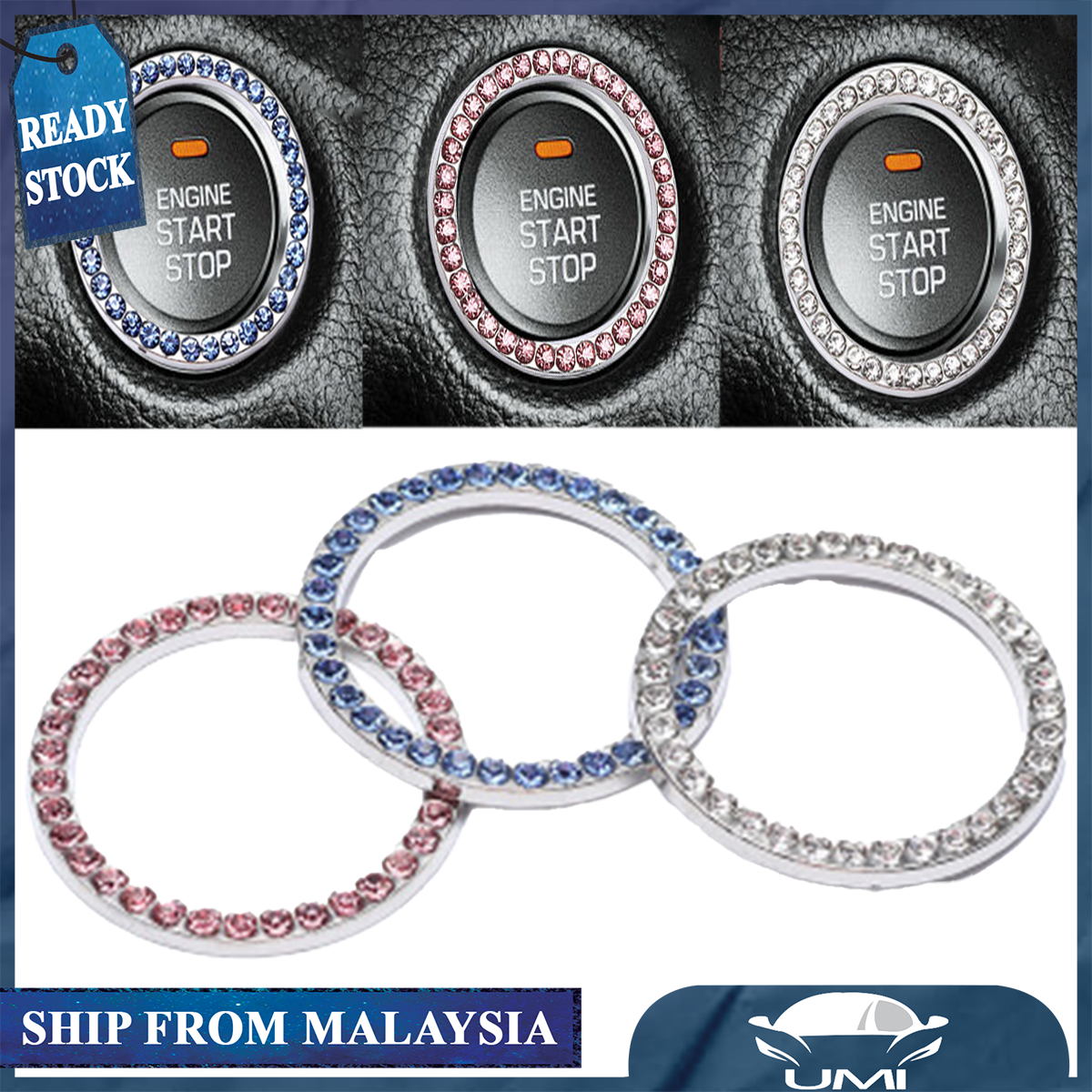 1 Pc Start Button Ring Auto Start Ring Switch Key Decoration Ring