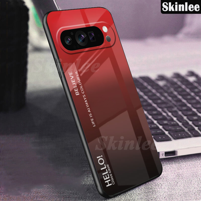 Phone case For Google Pixel 9 9 Pro Back cover Gradient Tempered Glass Protector Mirror Hard Cover For Google Pixel 9 Pro XL Cover cases.