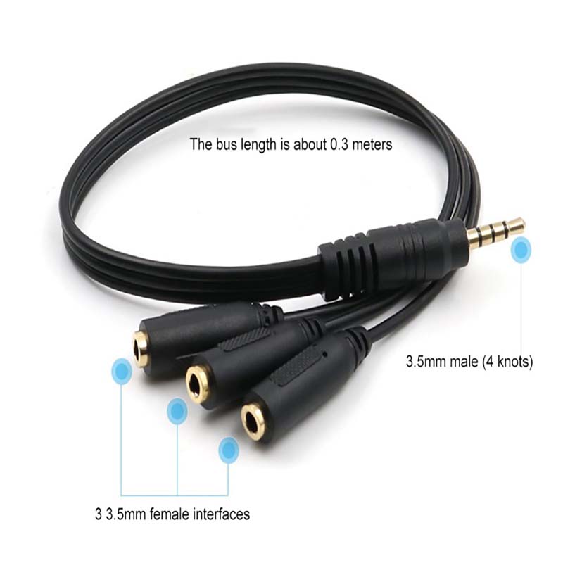 Aux Multi Headphone Earphone Audio Splitter Adapter 3.5mm Jack HUB Spliter Cable. 