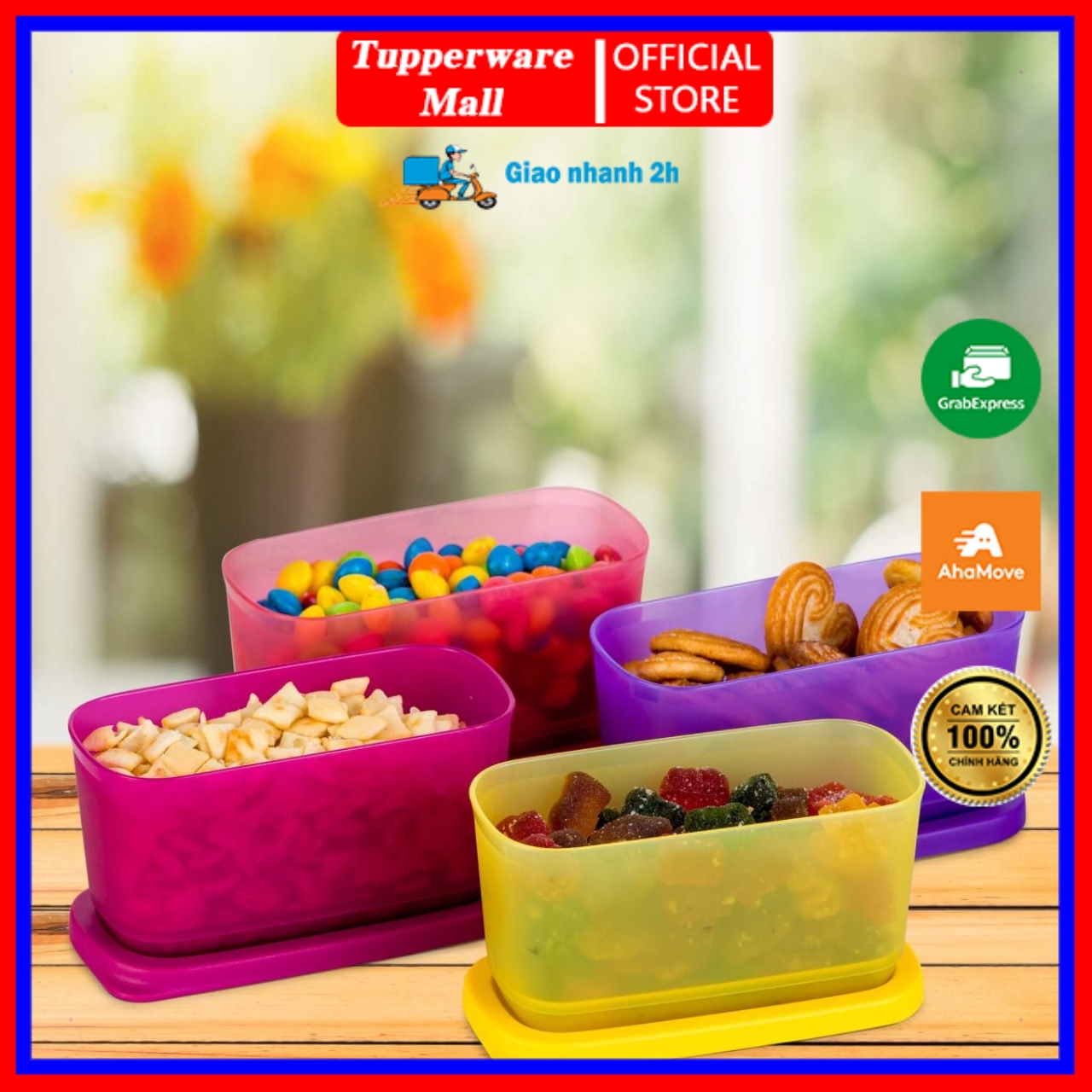 Bộ hộp Mini Rectangular 250ML Tupperware (4 hộp)