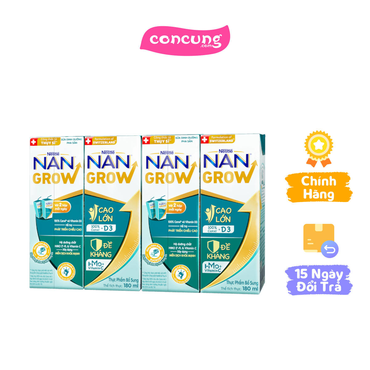 Thực phẩm bổ sung Nestlé NANGROW 6 (4x180ml)
