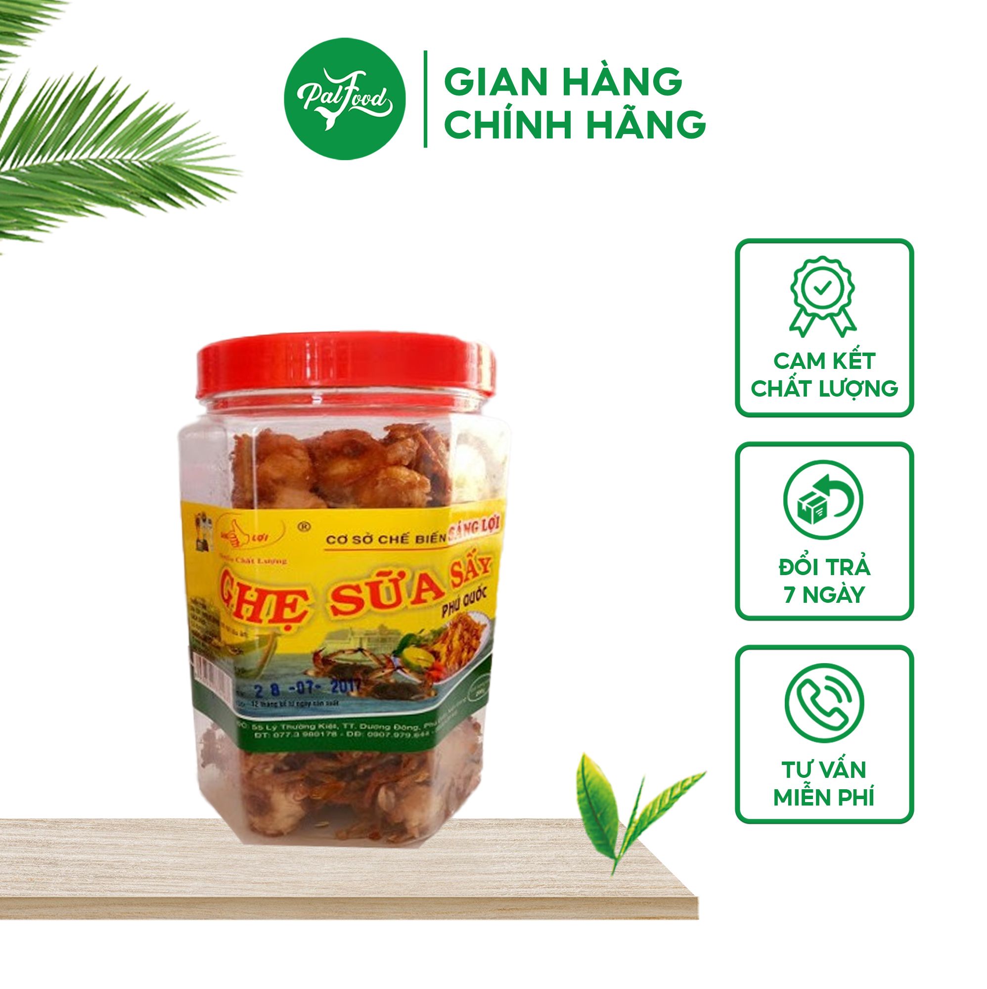 Ghẹ Sữa Sấy -Hũ 200g-PALfood