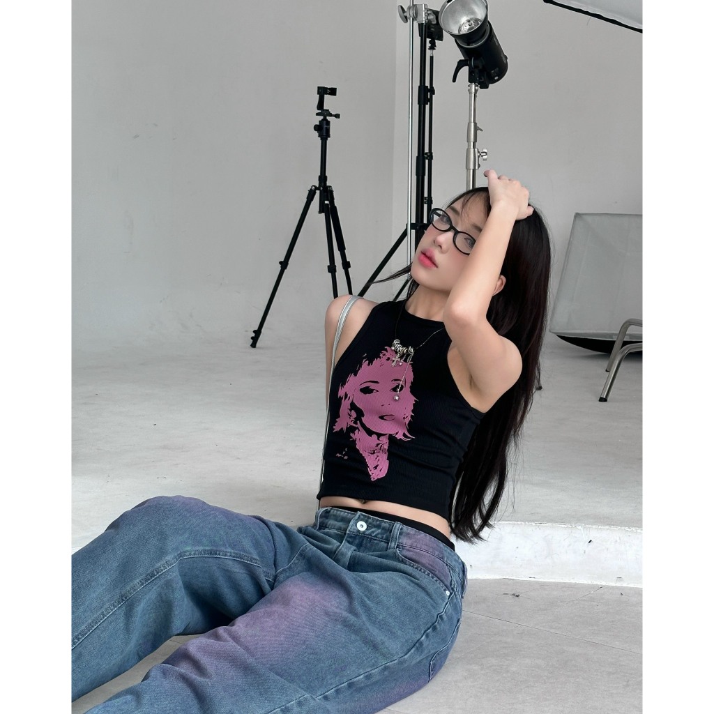 Áo thun croptop ba lỗ MONÁ - MILEY