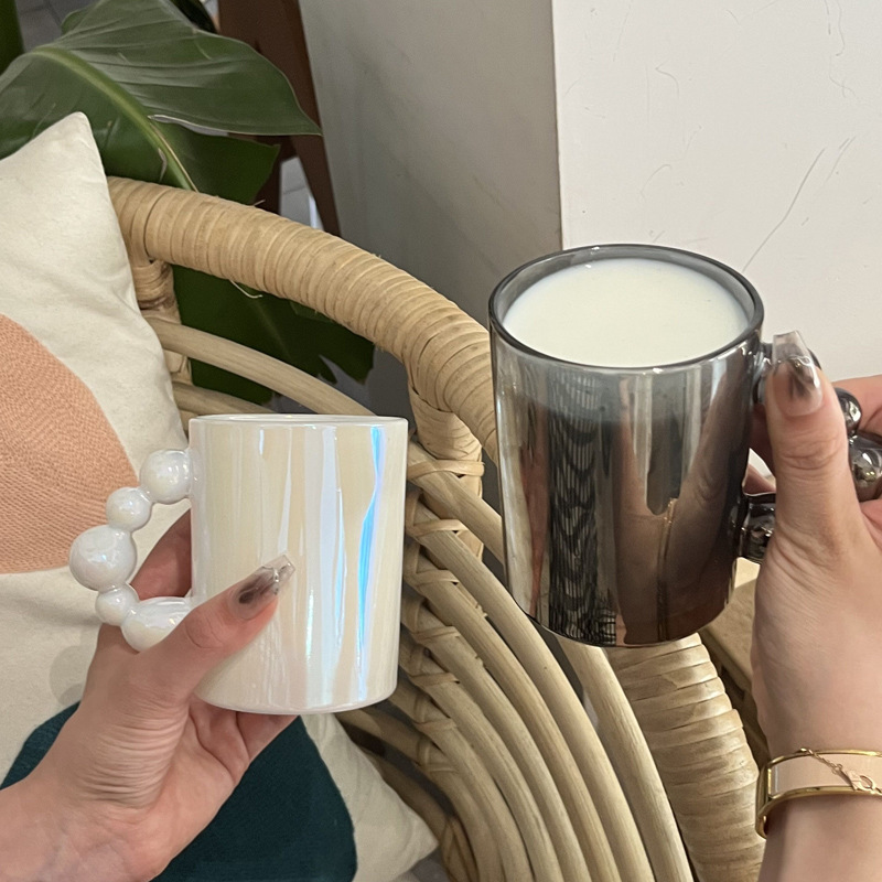 Bong Bóng Mùa Hè xử lý cốc cà phê Retro cốc sữa cốc thủy tinh cốc đánh dấu