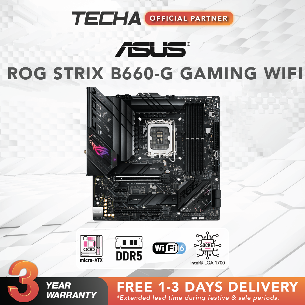 ASUS ROG STRIX B660-G GAMING WIFI | Micro ATX | DDR5 Motherboard ...