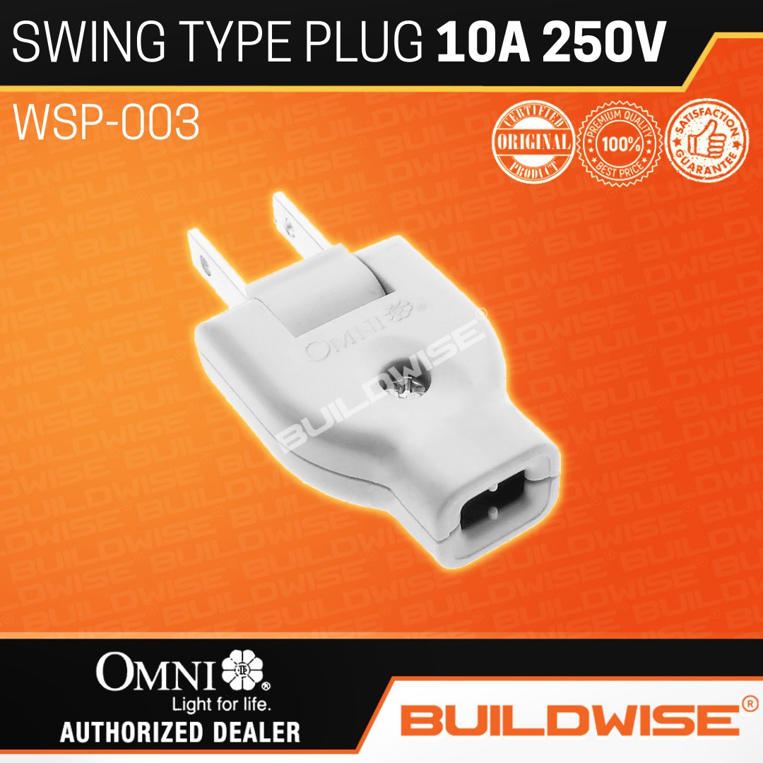 Omni Swing Type Plug 10A 250V WSP 003 BUILDWISE NEW ARRIVAL omni-swing-type-plug-10a-250v-wsp-003-buildwise-new-arrival