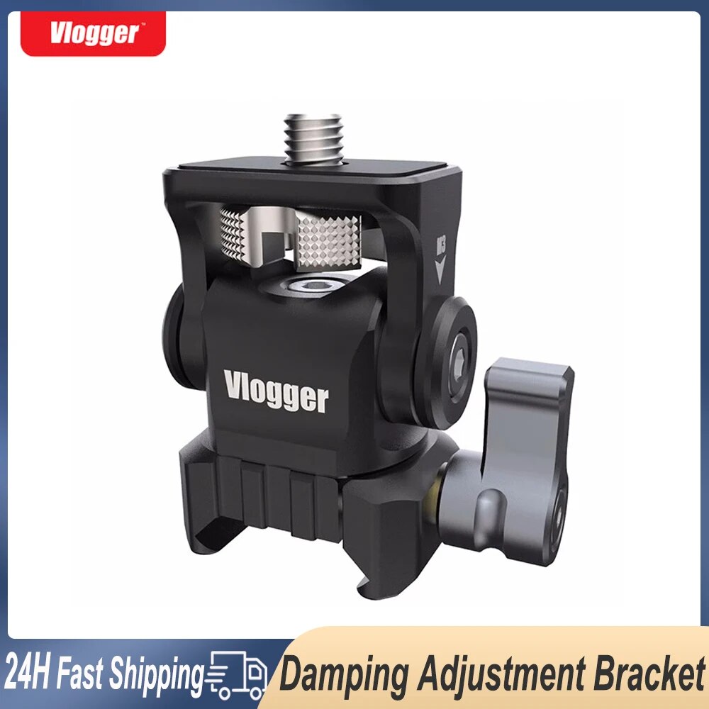 Field monitor mount with nato clamp 360° swivel 180° tilt damping adjustable camera monitor holder for 5” 7” monitor