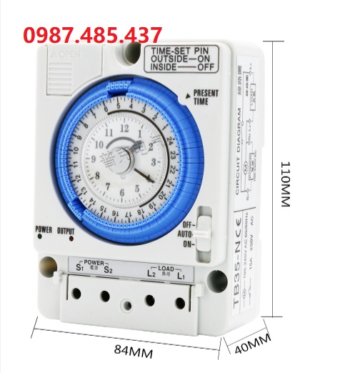 Công tắc hẹn giờ Camso TB35N - Timer hẹn giờ cơ dễ cài đặt