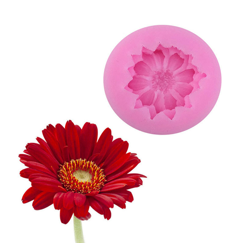 WSG 1Pc Daisy Flower Shape Silicone Mold DIY Pastry Cupcake Chocolate Soap Bakeware Mould Fondant Cake Sugar Art Decoration Tools