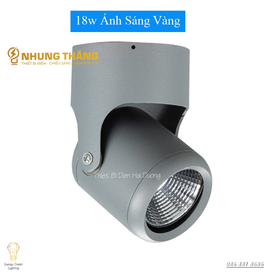 Đèn LED Ống Bơ 7w-12w - Thay Đổi Được Góc Chiếu - Ánh Sáng Vàng - 5 Màu - Thân Nhôm Tản Nhiệt - Bảo Hành 12 Tháng - Có Video