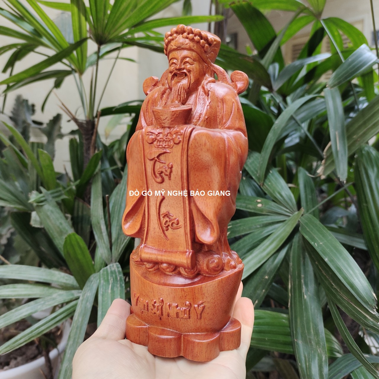 Tượng thần tài gỗ hương cao 20cm